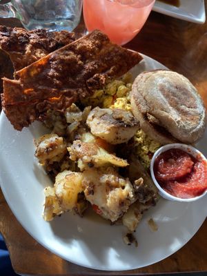 Tofu scramble plate  at ION - It's Only Natural Restaurant in Middletown