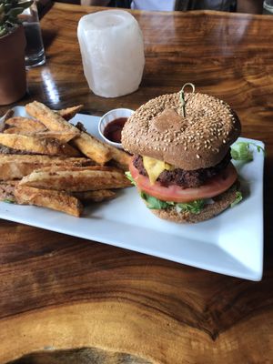 Seitan burger at ION - It's Only Natural Restaurant in Middletown