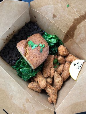 Soul food plate  at ION - It's Only Natural Restaurant in Middletown