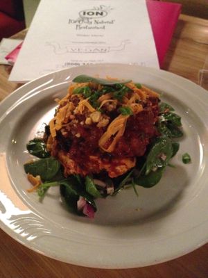 sweet potato enchilade at ION - It's Only Natural Restaurant in Middletown