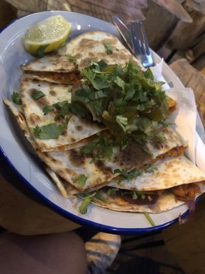 Vegan quesadilla at Panczo in Wroclaw