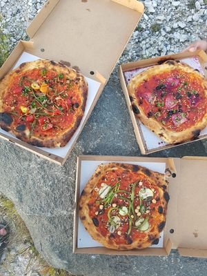 Vegan pizzas at Mastio in Limhamn