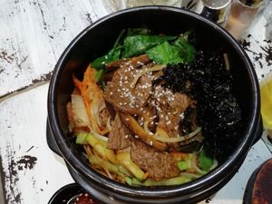 Bibimbap at Puti Vegan Cafe in Glasgow