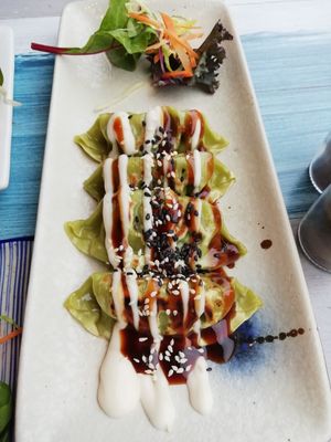 Gyozas at Puti Vegan Cafe in Glasgow