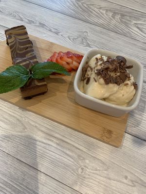 Choc caramel cheesecake  at Puti Vegan Cafe in Glasgow