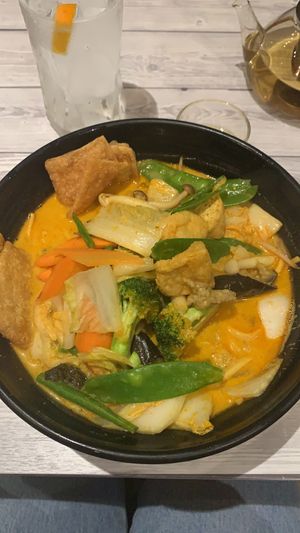 Curry laksa at Puti Vegan Cafe in Glasgow