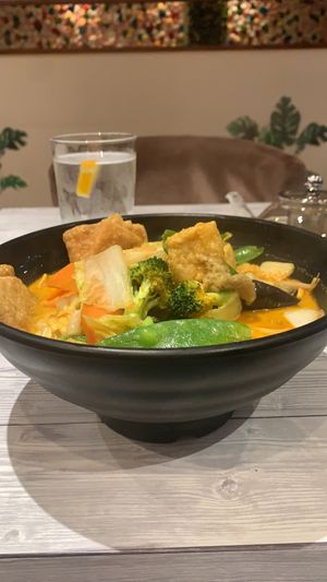 Curry laksa at Puti Vegan Cafe in Glasgow