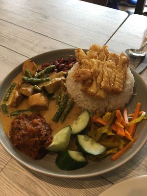 Nasi lemak at Puti Vegan Cafe in Glasgow