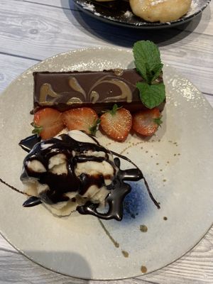 Chocolate biscuit cheesecake  at Puti Vegan Cafe in Glasgow