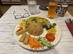 A huge meal was served! at Puti Vegan Cafe in Glasgow