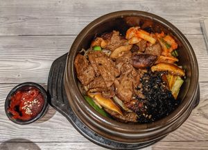 Bibimbap at Puti Vegan Cafe in Glasgow