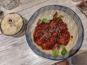 Korean Fried "Chicken" at Puti Vegan Cafe in Glasgow