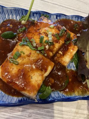 Tofu steak  at Puti Vegan Cafe in Glasgow