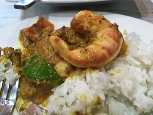 Vegan king prawn satay at Puti Vegan Cafe in Glasgow