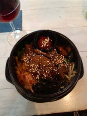Bibimbap  at Puti Vegan Cafe in Glasgow