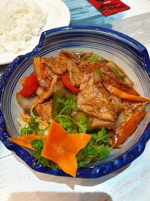 Sizziling tofu 😋 at Puti Vegan Cafe in Glasgow