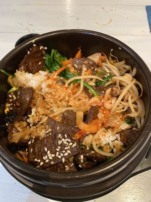 Bibimbap at Puti Vegan Cafe in Glasgow