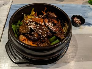 Bimbimbap at Puti Vegan Cafe in Glasgow