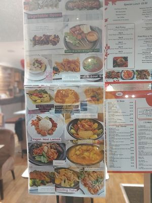 Menu at Puti Vegan Cafe in Glasgow