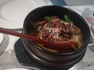 'Beef' bibimbap at Puti Vegan Cafe in Glasgow