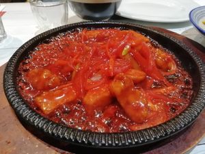 Schezuan tempeh at Puti Vegan Cafe in Glasgow