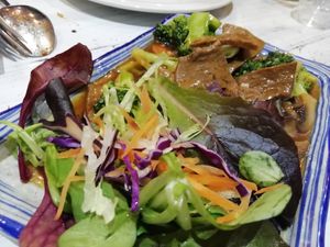 I think this was vegan beef at Puti Vegan Cafe in Glasgow