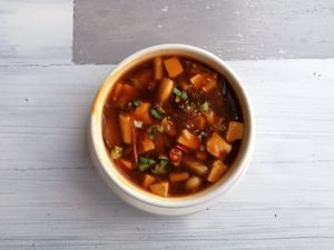 Soup at Puti Vegan Cafe in Glasgow