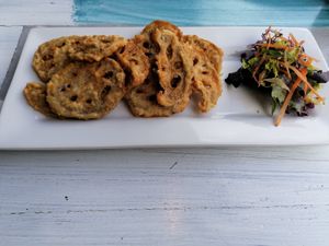Lotus root at Puti Vegan Cafe in Glasgow