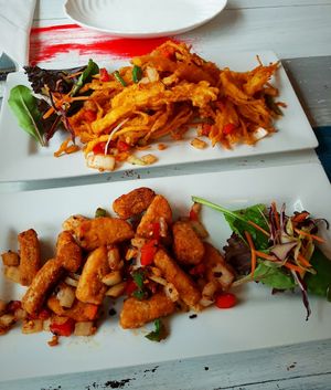 Starters at Puti Vegan Cafe in Glasgow