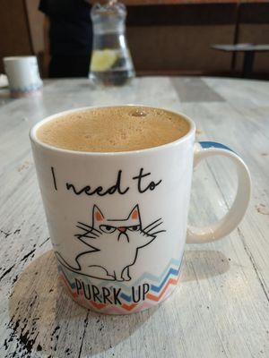 Teh tarik at Puti Vegan Cafe in Glasgow