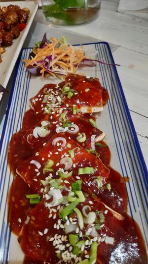 Grilled Gochujang tofu at Puti Vegan Cafe in Glasgow