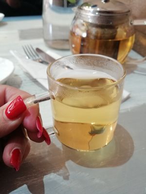Peppermint tea at Puti Vegan Cafe in Glasgow