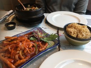 Sweet and sour shredded "chicken” at Puti Vegan Cafe in Glasgow