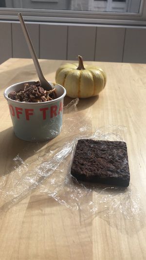 Vegan Brownie and Sea Salt Carmel Sunday at Off Track in Charleston