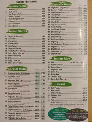 'Mr Vegan' menu, page 1 at Ginger - Woo in East London