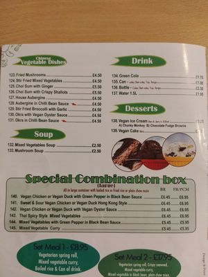 'Mr Vegan' menu, page 3 at Ginger - Woo in East London