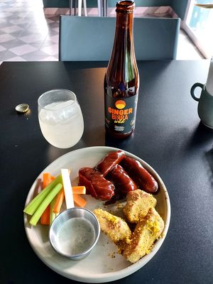 Vegalitas with BBQ & lemon pepper at VegCo Restaurante Vegano in Queretaro