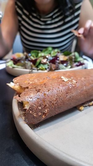 Costra de queso. at VegCo Restaurante Vegano in Queretaro