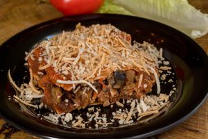 Lasagna at VegCo Restaurante Vegano in Queretaro