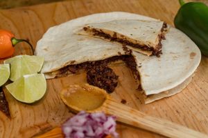 Gringa tacos at VegCo Restaurante Vegano in Queretaro