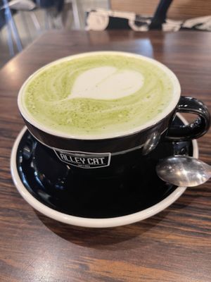 Matcha latte with oat milk   at Alley Cat in Maastricht