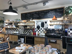 Cafe in the back at Dille & Kamille Cafe in Maastricht