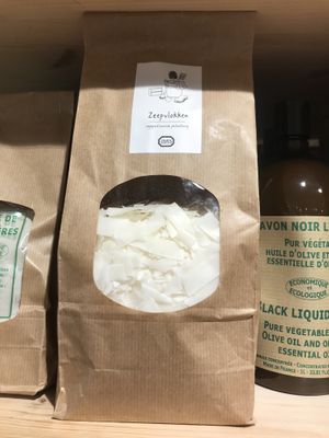 Palm oil free soap flakes at Dille & Kamille Cafe in Maastricht