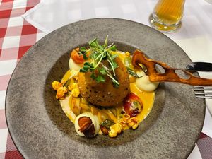 Veggieknödel  at Burgterrasse in Klingenberg