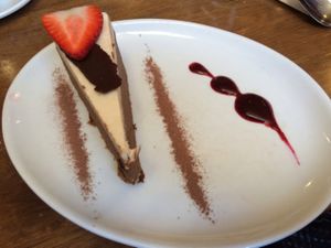 amazing raw vegan tiramisu  at Goji Vegetarian Cafe and Deli in York