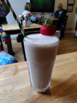 Banana milkshake (June 2022) at Goji Vegetarian Cafe and Deli in York