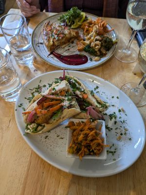 Vegan tofu bahn mi sandwich at Goji Vegetarian Cafe and Deli in York