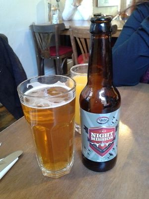 Night Mission vegan ale at Goji Vegetarian Cafe and Deli in York