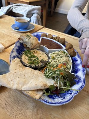 Middle Eastern platter  at Goji Vegetarian Cafe and Deli in York