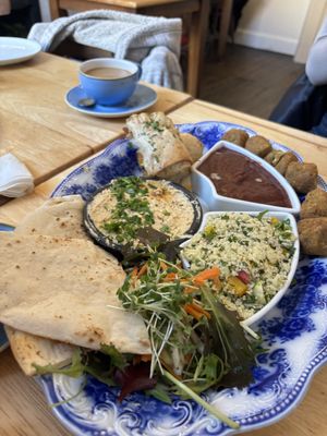 Middle Eastern platter (for two)  at Goji Vegetarian Cafe and Deli in York